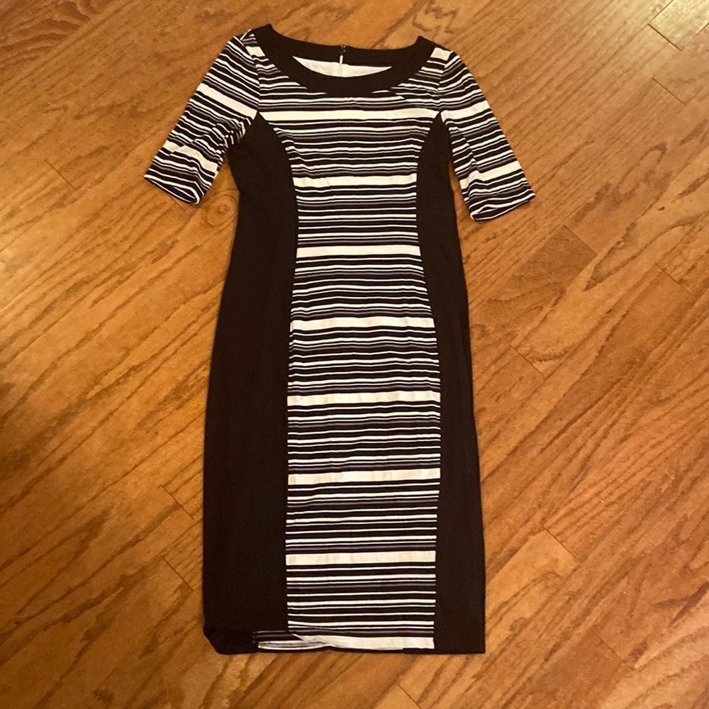 White House Black Market dress, black and white, size small